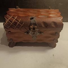 Vintage Wooden Hand Riveted Mini Chest