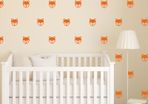 Fox Face Wall Stickers, Fox Face Pattern, Nursery Decals, Nursery Decor