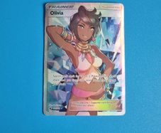 Olivia Rare Full Art Trainer Pokemon Card from Crimison Invasion (2017)