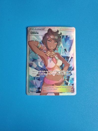 Olivia Rare Full Art Trainer Pokemon Card from Crimison Invasion (2017)
