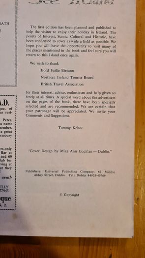 1966 See Ireland Adevrtising Tourist Book. The Scenic, Cultural And History. First Edition. Large Volume Book In Very Good Condition.