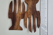 Set of 2 Meadows and Byrne wooden salad hands