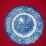 Vintage Liberty Blue Staffordshire Bowl Betsy Ross Image 2