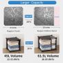 12-Cube Clothes Closet, Plastic Wardrobe with Doors & 2 Hangers, Deeper Cubes than Normal (45 cm vs. 35 cm) for Larger Capacity Image 3