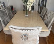 Crushed Velvet Knocker Chair Set of 6