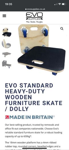 Heavy duty moving skates