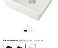 Sink kitchen white composite