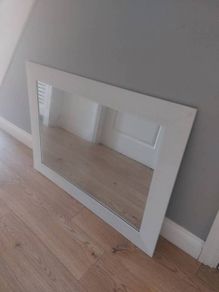 Large white mirror
