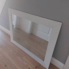 Large white mirror