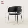 Upholstered Chair, Modern and Comfortable, 57x53x73 cm, Gray Image 3