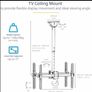 Dual TV Ceiling Mount 32"-75" Image 4