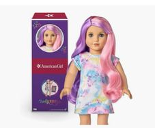 American Girl 18-Inch Truly Me Doll with Blue Eyes, Lavender & pink Hair EUC