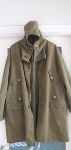 Oasis Reunion Ready !!! Indie Khaki 100% cotton parka Sz M/ L (Measures 24 inches pit to pit)