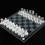Glass Chess Game Set,Frosted/Polished Glass Chess Board Set Glass Chess Pieces with Padded Bottom, Crystal Chess Board Youth Adults Play Set (FREE POSTAGE) Image 4