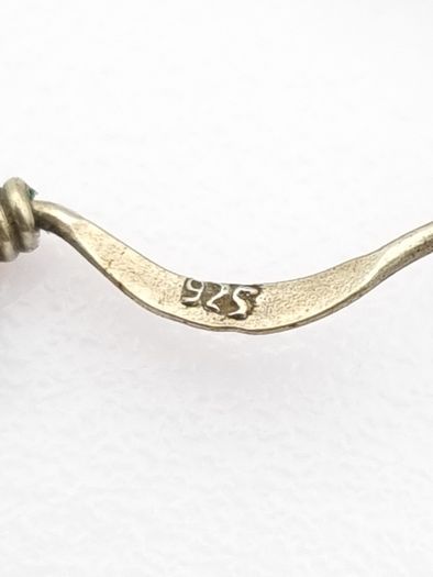 Vintage 925 Silver Long Abstract Sculptural Earrings