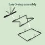 Double Bed frame - Bed 135x190 cm - 36cm Height - Metal bed frame with Underbed storage and steel slat support - Black Image 4
