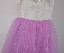 White and purple dress