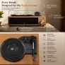 3-Speed Bluetooth Record Player Turntable, Built-In Speakers, RCA  AUX, 33/45/78 RPM, Fits 7, 10 & 12 Vinyl Records, Anti-Skip Stylus for Beginners & Retro Fans Image 6