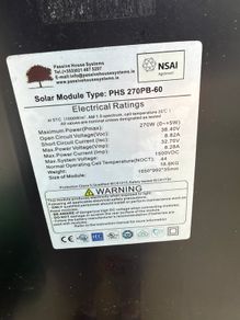 5 x 270W Solar Panels
