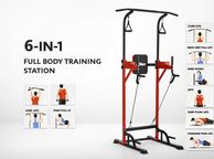 main image for ad 6-in-1 Adjustable Pull Up Bar Stand Heavy Duty  with Resistance Bands
