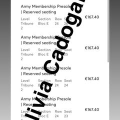 4 BTS Tickets Brussels July 1
