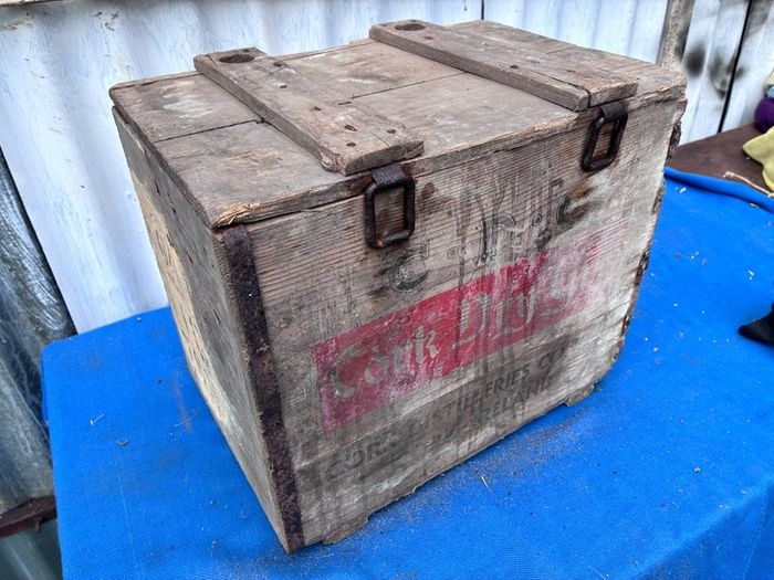 Old Cork Dry Gin crate and 9 bottles