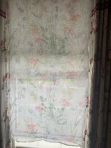 Wildflower watercolour voil curtains