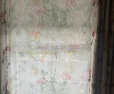 Wildflower watercolour voil curtains