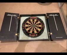 Winmau Dart board with cabinet