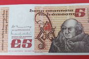 Irish 1976 "Scotus"  Five pound banknote in A/UNCIRCLULATED condition
