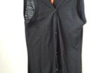 Black Sleeveless Top with Buttons - Festival Wear