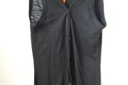 Black Sleeveless Top with Buttons - Festival Wear