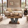 Coffee Table Square Wood Coffee Table for Living Room 80cm Image 3