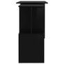 Corner Desk High Gloss Black 200x50x76 cm Chipboard Image 3