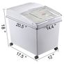 Kitchen Container Ingredient Storage Bin W/ Wheel & Scoop 2 x 10.5 Gal for Commercial Home Storing Rice Flour Corn Soybean Image 2