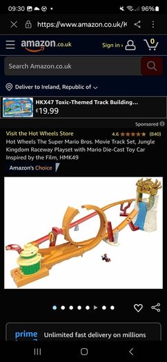 toy- Mario hot wheels race track