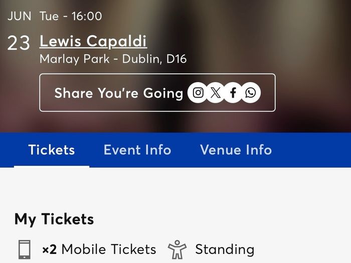 lewis capaldi Tues 23 June x 2
