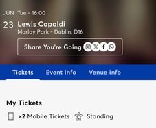 lewis capaldi Tues 23 June x 2