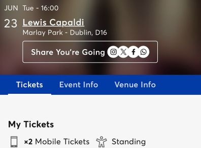 lewis capaldi Tues 23 June x 2