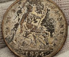 Great Britain 1894 Queen Victoria Penny Silver Plated