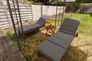 Ikea Nammaro sun loungers x 2 with table