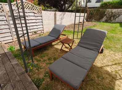 Ikea Nammaro sun loungers x 2 with table