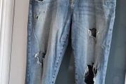 BERSHKA Boyfriend Ripped Jeans Sz 40 (Fit 14-16UK)
