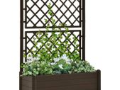 Garden Planter with Trellis 100x43x142 cm PP Mocha