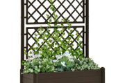 Garden Planter with Trellis 100x43x142 cm PP Mocha