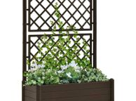 main image for ad Garden Planter with Trellis 100x43x142 cm PP Mocha