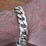 Big  chunky silver bracelet 925 Image 3