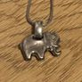 Vintage Sterling Silver Elephant Necklace Image 2