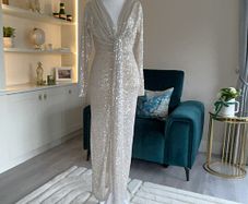 Champagne Sequins Dress from New Collection