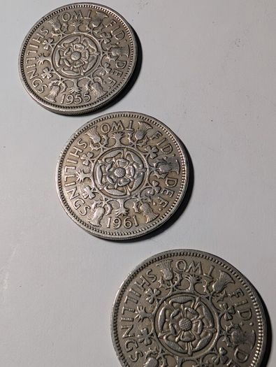 UK Florins X3 .